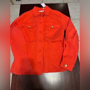 CAbi Red Button-Up Jacket